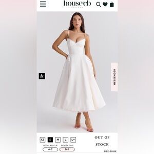 House of CB Mademoiselle dress size Small (larger cup) White